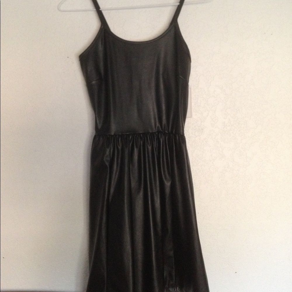 Pleather black dress